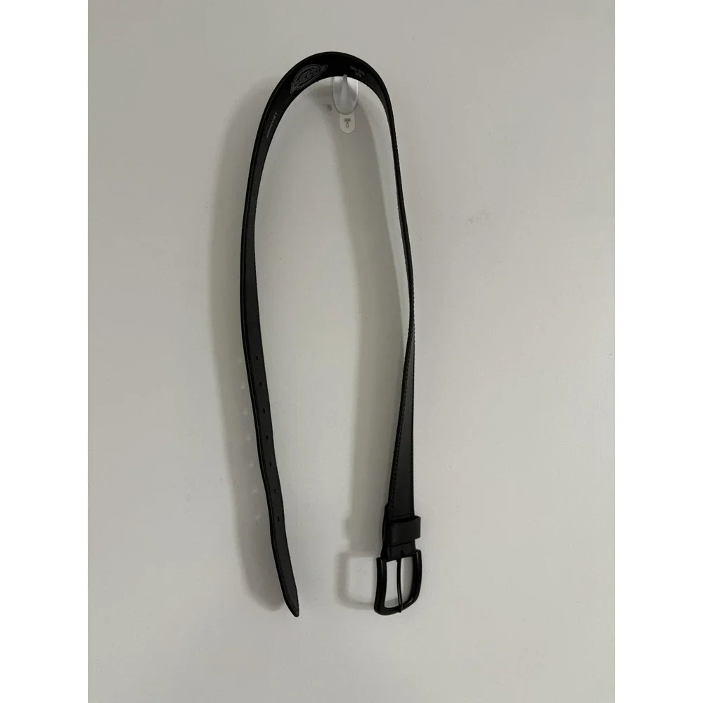 Dickies Belt Mens Medium 34-36 Black Leather Casual Workwear Matte Buckle‎ Jeans